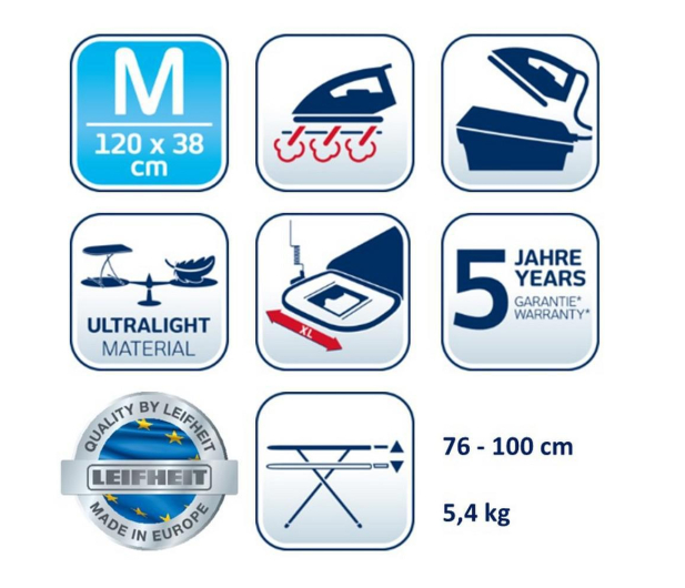 LEIFHEIT Deska do prasowania AirBoard Express M Solid (72565) - 1338753 - zdjęcie 2